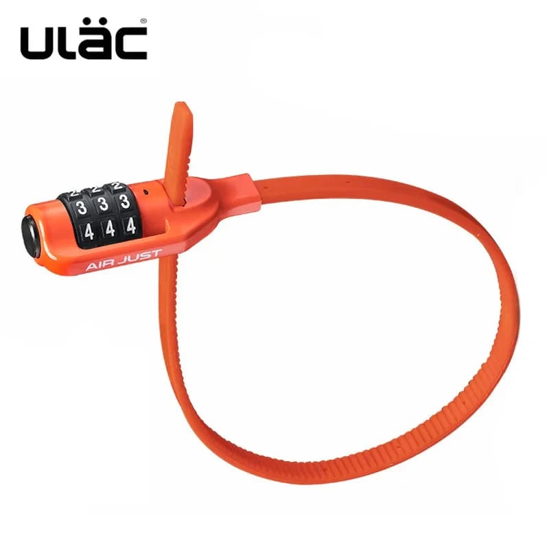 ULAC Cycling 3 Digit password block MTB Road bike Zinc alloy portable helmet lock with combined code anti-theft for bicycle