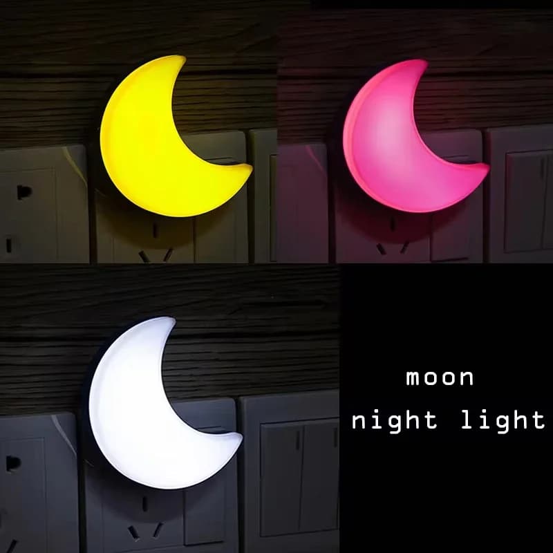 Luce notturna a LED con sensore crepuscolare intelligente, 220V, spina europea, si collega alla presa a muro, per bambini, camerette, corridoi.