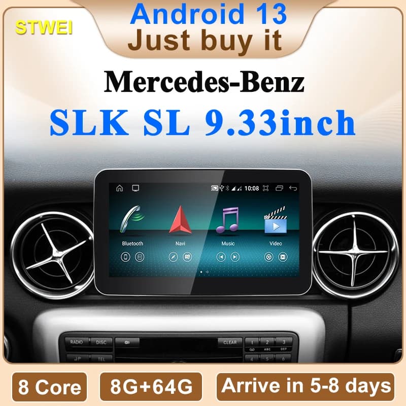 STWEI New Multimedia Auto Wireless Android AUTO CarPlay 9.33 inch Screen For Mercedes Benz SL R172 R231 GPS Video Players