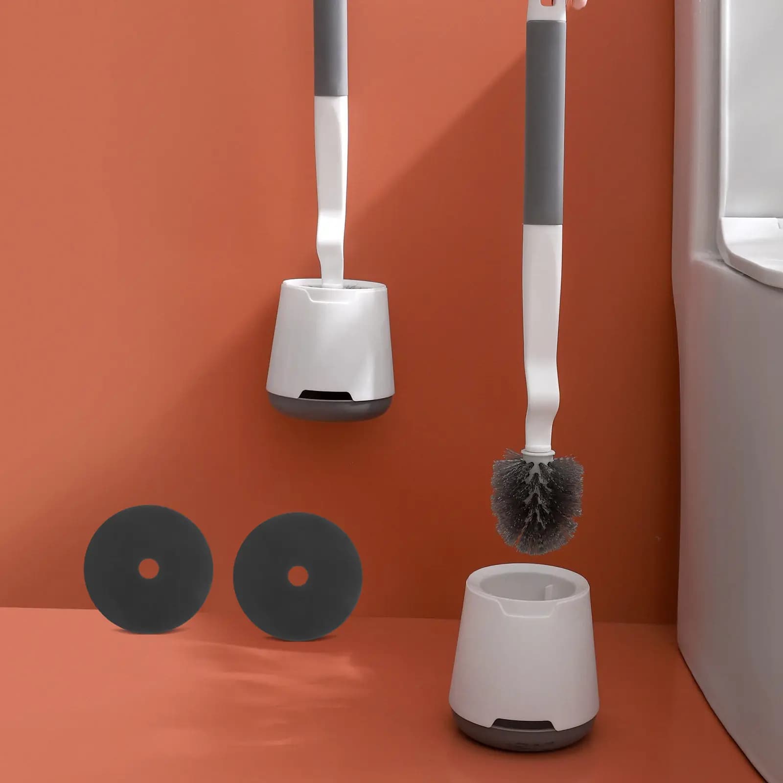 Set di 4 Coperture di Ricambio per Spazzola WC, Antiodore e Impermeabili, Accessori per la Pulizia del Bagno