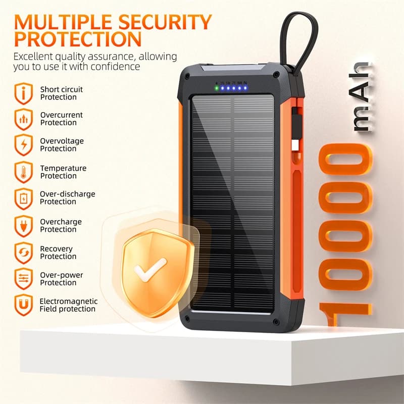 Solar Power Bank Magnetico Wireless 22,5 W Ricarica rapida per iPhone 16 Samsung Caricatore a induzione portatile Powerbank Batteria di ricambio