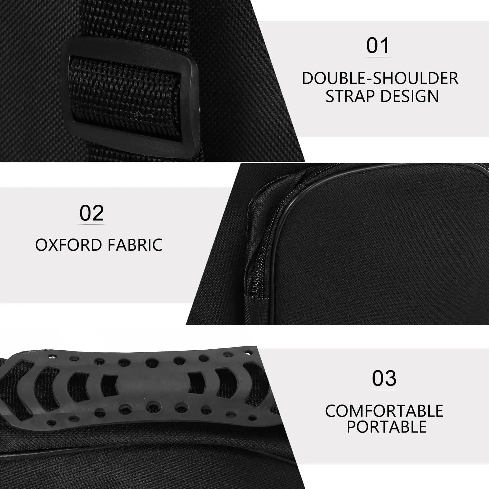 1Pcs Thickened Ukulele Carry Bag Professional Sponge Padded Gig Bag with Smooth Zippers Breathable Shoulder Strap for Travel