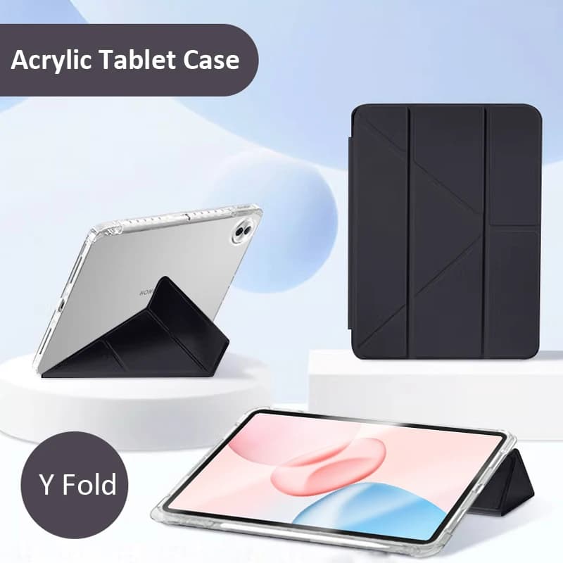 Per Honor Pad 10 Custodia con portapenne Smart Fold Custodia in acrilico trasparente per Coque Honor Pad 10 Custodia da 12,1 pollici 2025 Fuanda