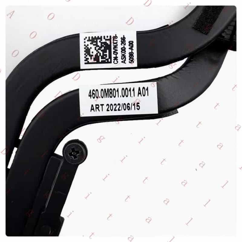 LL For Dell Latitude 5320 Laptop Cooling Heatsink Copper Pipe 0VNX78 VNX78