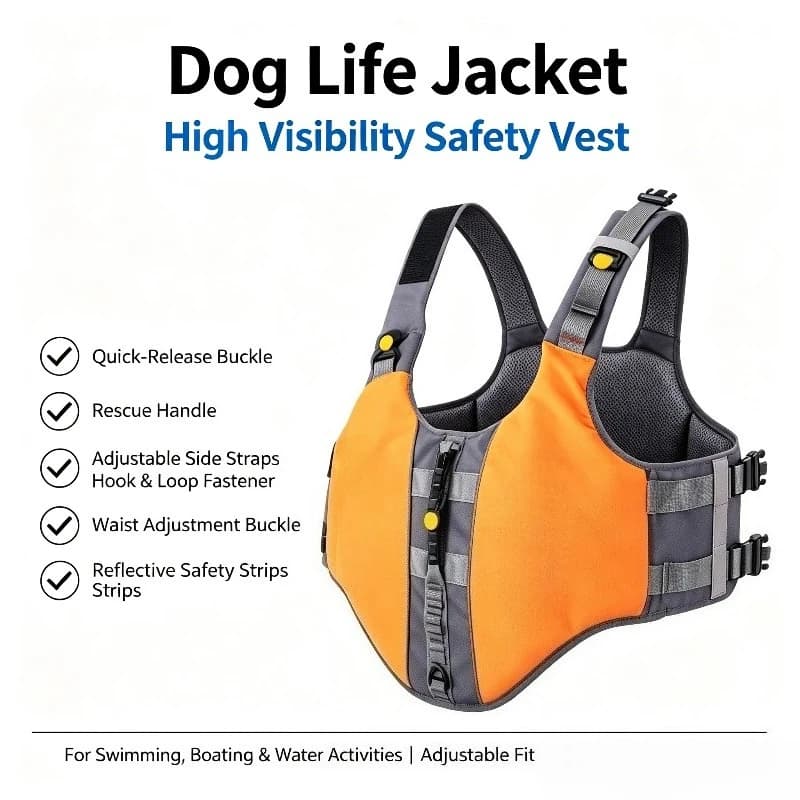 Summer Dog Life Jacket High Buoyancy Safety Swim Vest for Small Medium Large Dogs Pet Flotation Suit