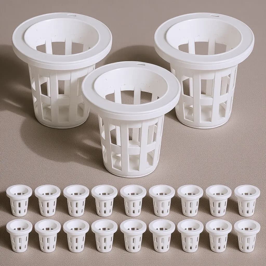 25Pcs Lightweight Hydroponic Net Pot Basket for Hydroponics Soil Pebbles Aquatic Plants Garden Flower Pot Plastic Nursery
