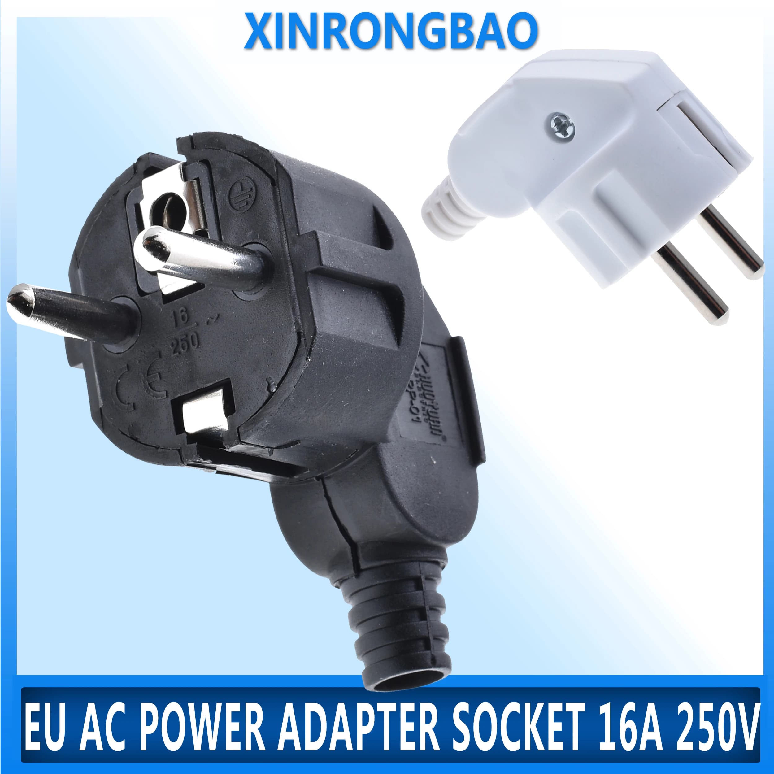 Presa adattatore di alimentazione CA UE 16A 250V Cavo connettore Spina elettrica Bianco Nero Coreano Maschio Convertitore Adattatore Spina staccabile