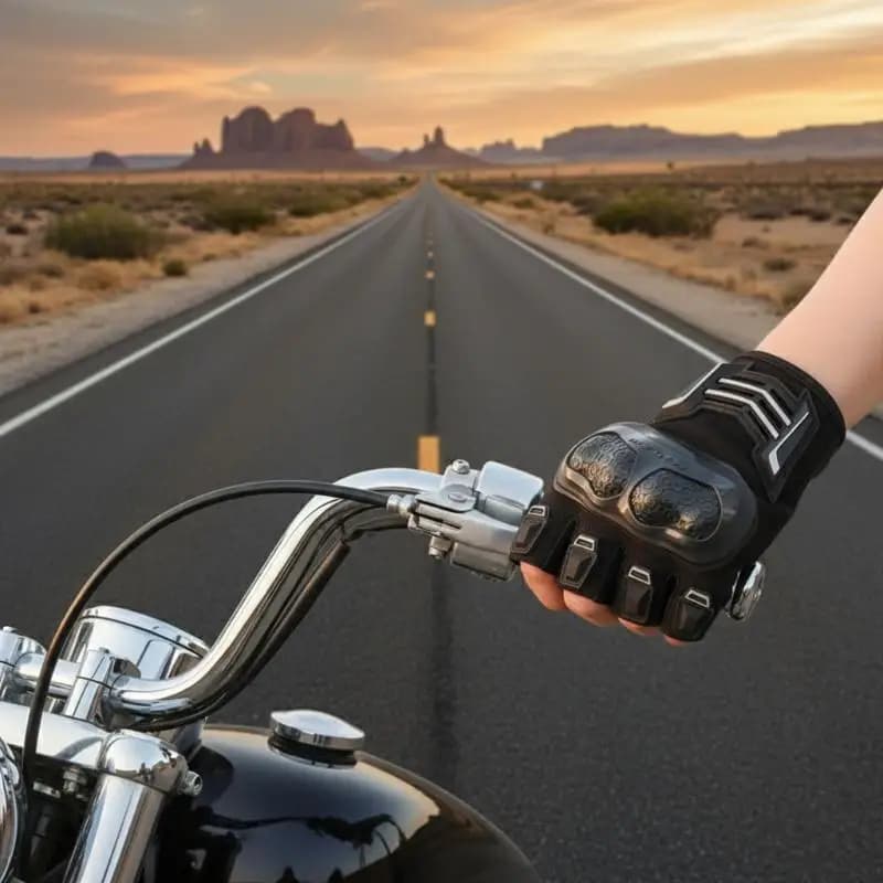 Outdoor Sports Protective Half Finger Gloves For Men Women Universal Open Finger Resistant Motorcycle Bike Gloves