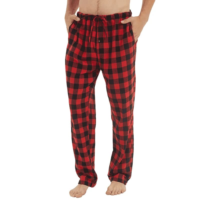 Mens Flannel Pajama Mens Flannel Pjs Pants Lounge Pants with Pockets Plaid Mens Pajama Bottoms Pajama Pants for Men Flannel Pj