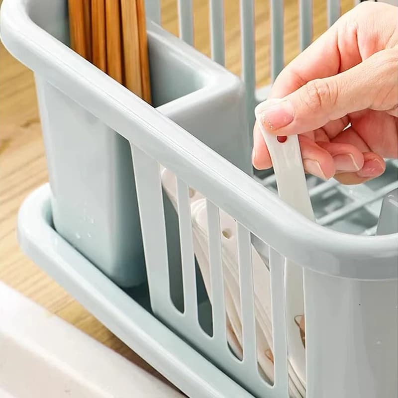 Portaoggetti in plastica per filtraggio dell'acqua, piatto, porta ciotola, scolapiatti da cucina, scatola di immagazzinaggio per lavastoviglie, organizer per utensili da appoggio