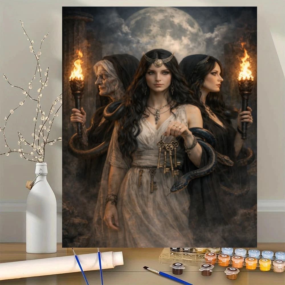 Acrylic Paint By Numbers Ancient Greek Three Painting By Numbers on Canvas Coloring By Number for Adults Paint Digital Art