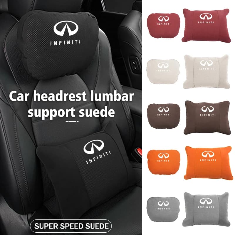 Car Neck Pillow Protective Lumbar Back Support Relieve Stress For Infiniti FX35 QX60 QX70 QX80 QX50 QX30 Q70L Q60 Q50 Q60S Q30