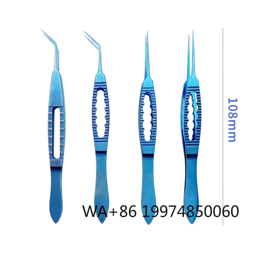 Micro pinzette oftalmiche Pinze per legare Pinze per denti Strumenti chirurgici per occhi microscopici da 108 mm