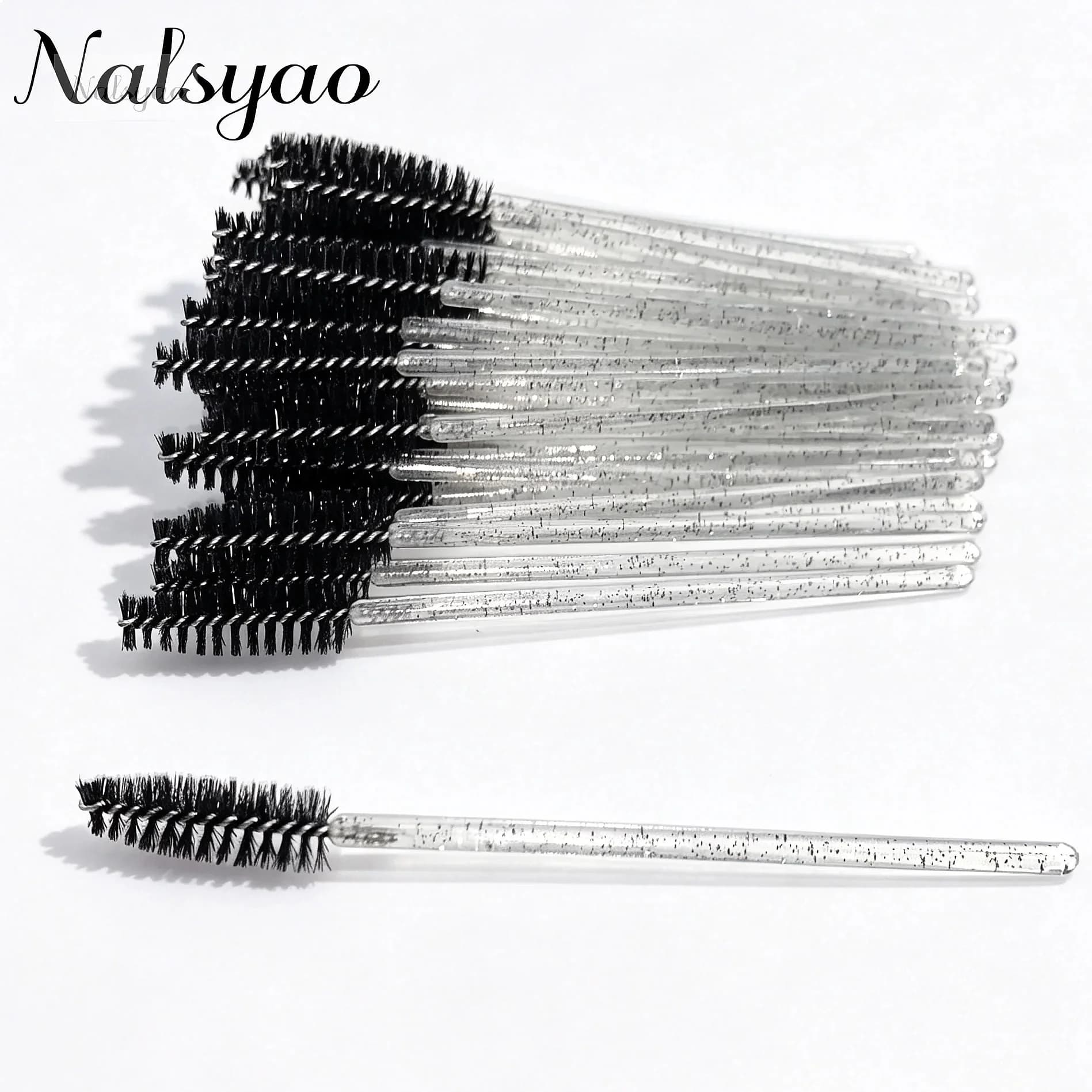 Disposable Mascara Wands 50Pcs – Crystal Stick Eyelash Brushes Applicator for Lash Scrub & Eyelashes Extensions Makeup Tool