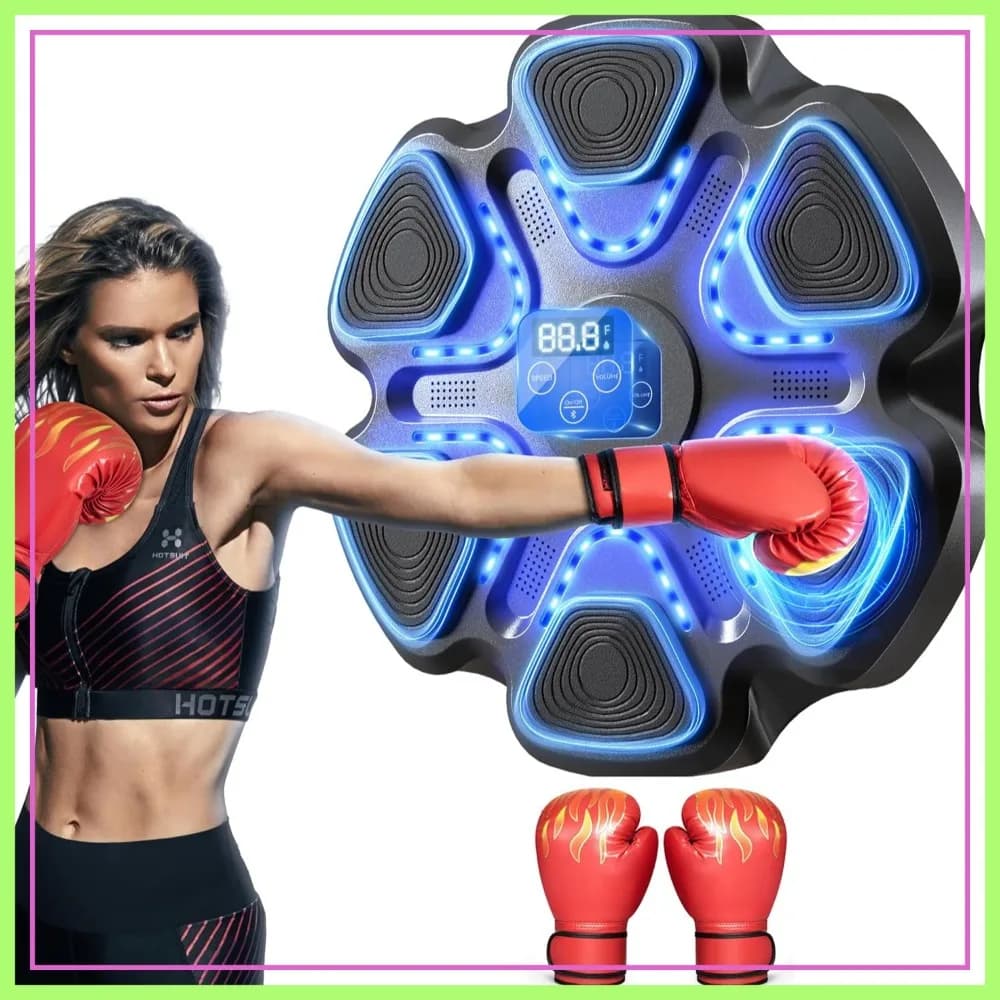 Macchina da Boxe Intelligente con Guanti, Montabile a Parete per Allenamento in Palestra Domestica