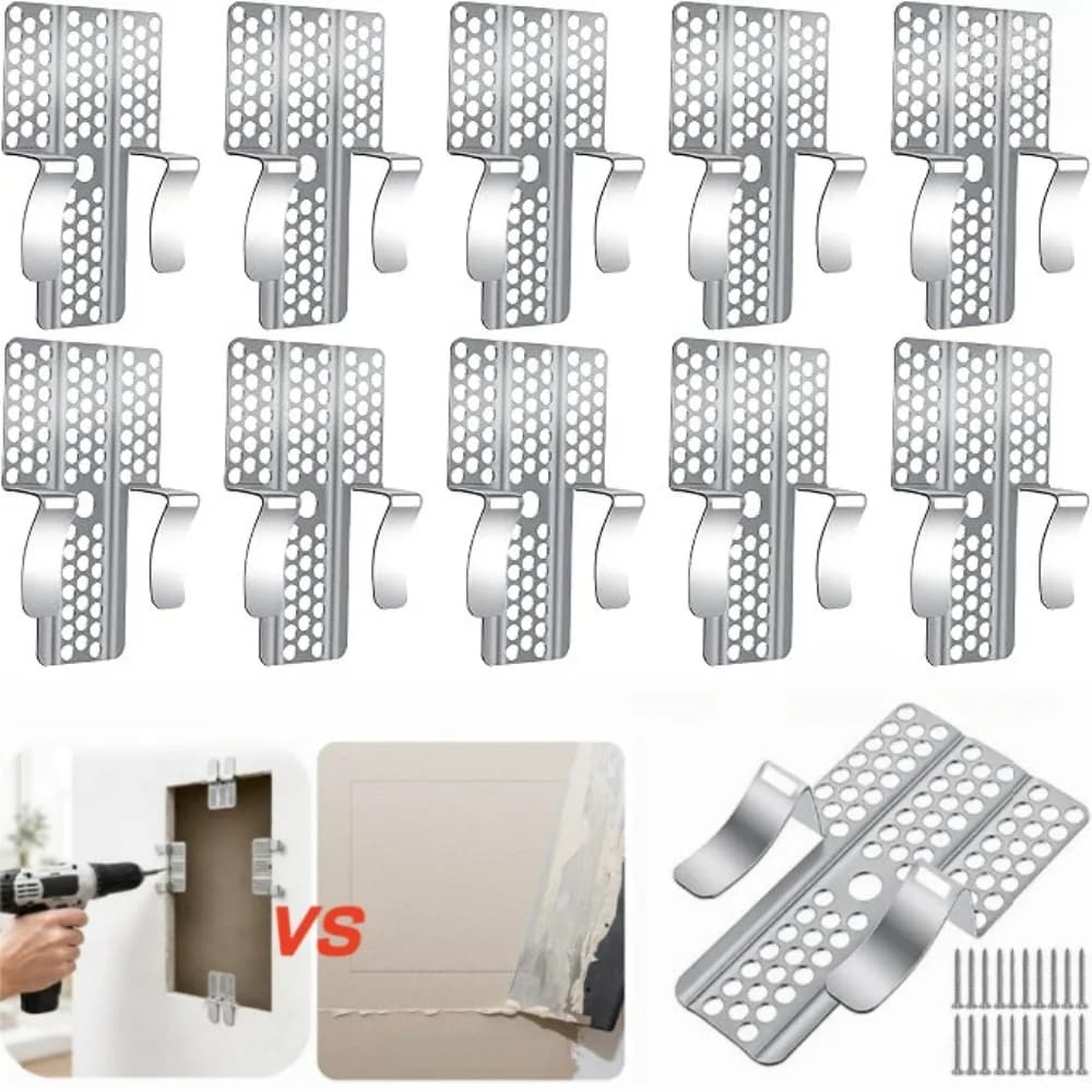 Gypsum Board Repair Fixed Clip DIY Damaged Wall Hole Repair Fastener 1/2 Inch Sheetrock Drywall Hole Repair Home Hardware Clamps