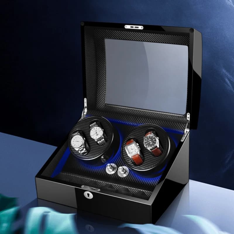 Mechanical Watch Winder Luxury Automatic Wristwatch Winder Rotating Anti-magnetic Men Watches Box Mute Creative Watches Case