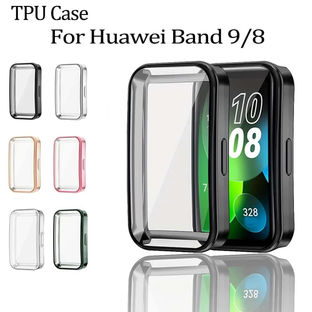 Nuova Cover Protettiva in TPU Anti-Graffio per Smartwatch, Protezione Schermo, Accessori, Custodia Completa per Huawei Band 9 8