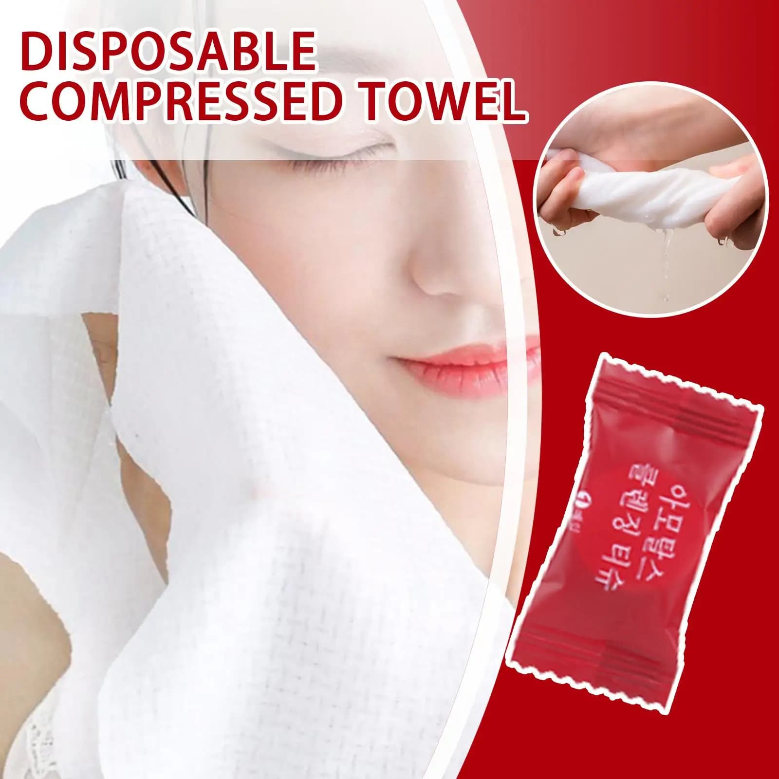Asciugamano Compresso Rotondo 20*22 1 Pezzo Monouso Ispessito da Viaggio Portatile per Pulizia Confortevole e Traspirante per Donne e Uomini