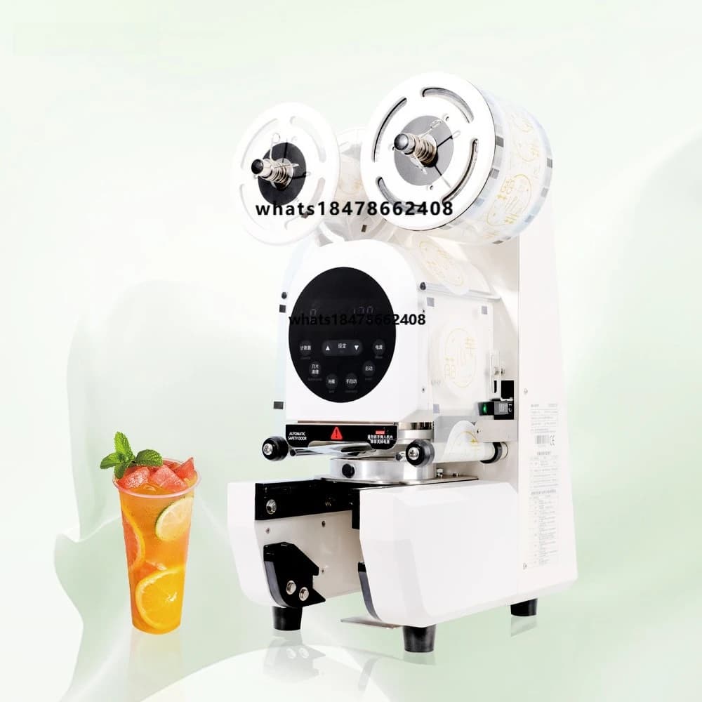 Fully Automatic Stainless Steel 90mm 95mm Paper Cups Plastic Cups Sealer Machine Bubble Tea Coffee Cups Sealing Machine