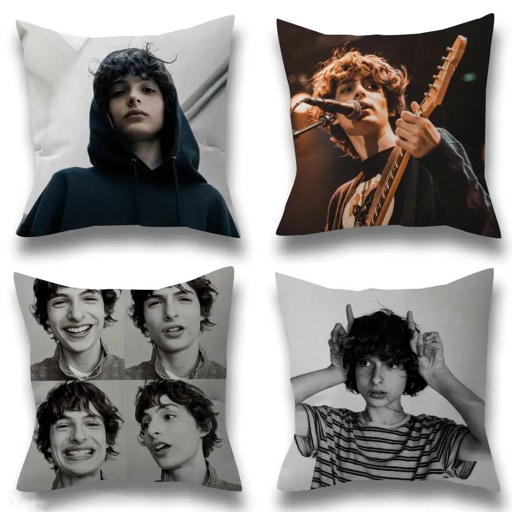 Decorative cushion cover for car and sofa, motif Actor F-Finn COOL Wolfhard, Christmas gift