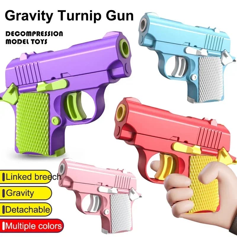 Mini 3D Gravity Printing 1911 Pistole giocattolo per bambini Modello Fidget Toy per bambini Adulti Giocattolo antistress Regalo di decompressione per bambini