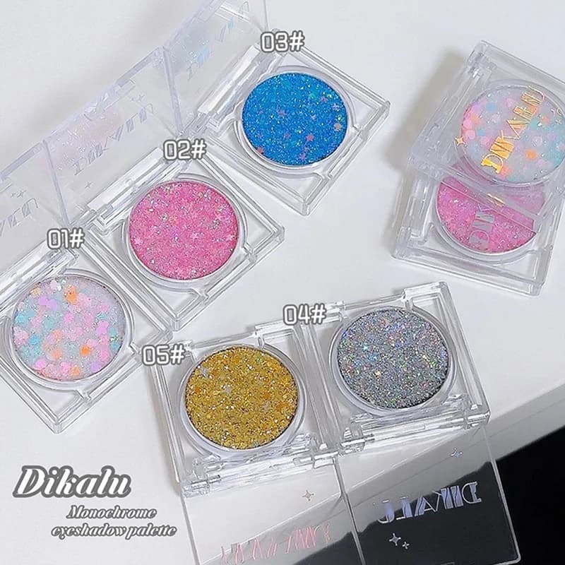 1 piece of glittered gel with heart-shaped sequins | Stella/Luna blue pink gold | Colla per sequins | Festa di Halloween | Trick Sparkling for Body, Eyes and Nails