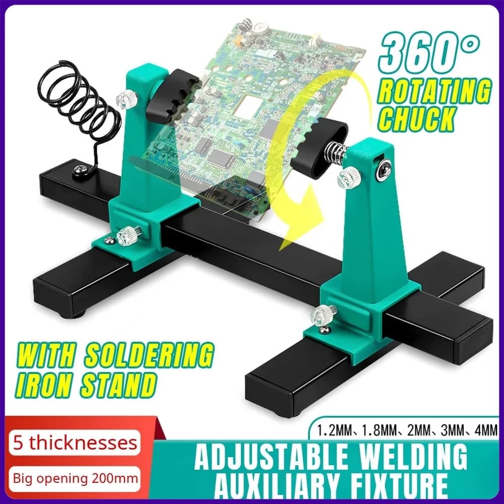 Adjustable MotherBoard PCB Holder 360 ° Rotation Printed Circuit Board Jig Soldering Iron Assembly Stand Clamp Repair Tools