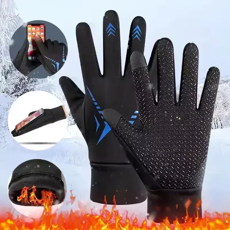 Guanti da ciclismo caldi autunno inverno da uomo Touch screen termico impermeabile Equitazione Ciclismo Sci Guanti da bici invernali antiscivolo