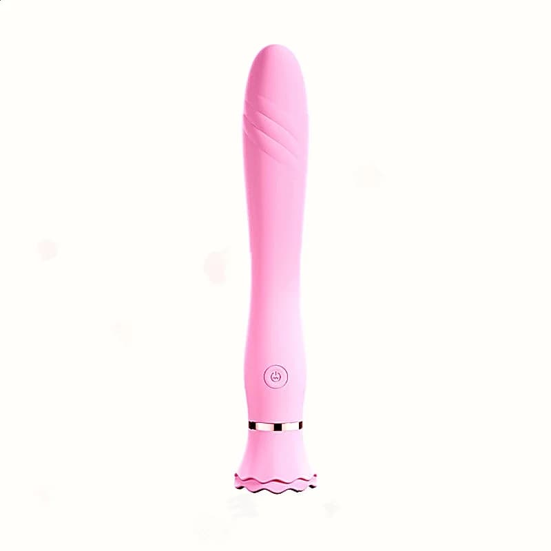 Il massaggiatore elettrico con vibratore silenzioso offre dieci modalità di vibrazione per la stimolazione del punto G con dildo realistico e piacere clitorideo