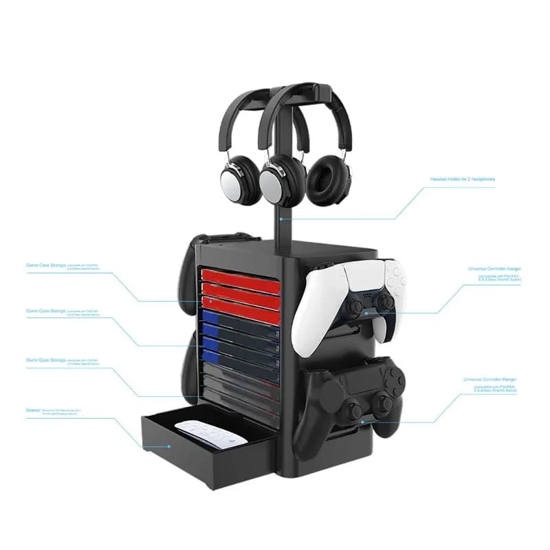 Supporto per accessori da gioco HLZS per PS5, per PS4, Series, supporto multi-piattaforma