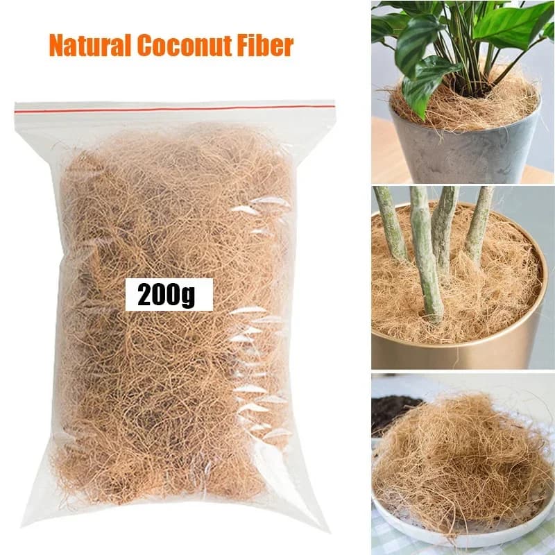 Copertura per vaso da fiori in fibra di buccia di cocco naturale, a prova di insetti, per proteggere il terreno delle piante da giardino, per tenere al caldo la biancheria da letto per rettili, nido per uccelli