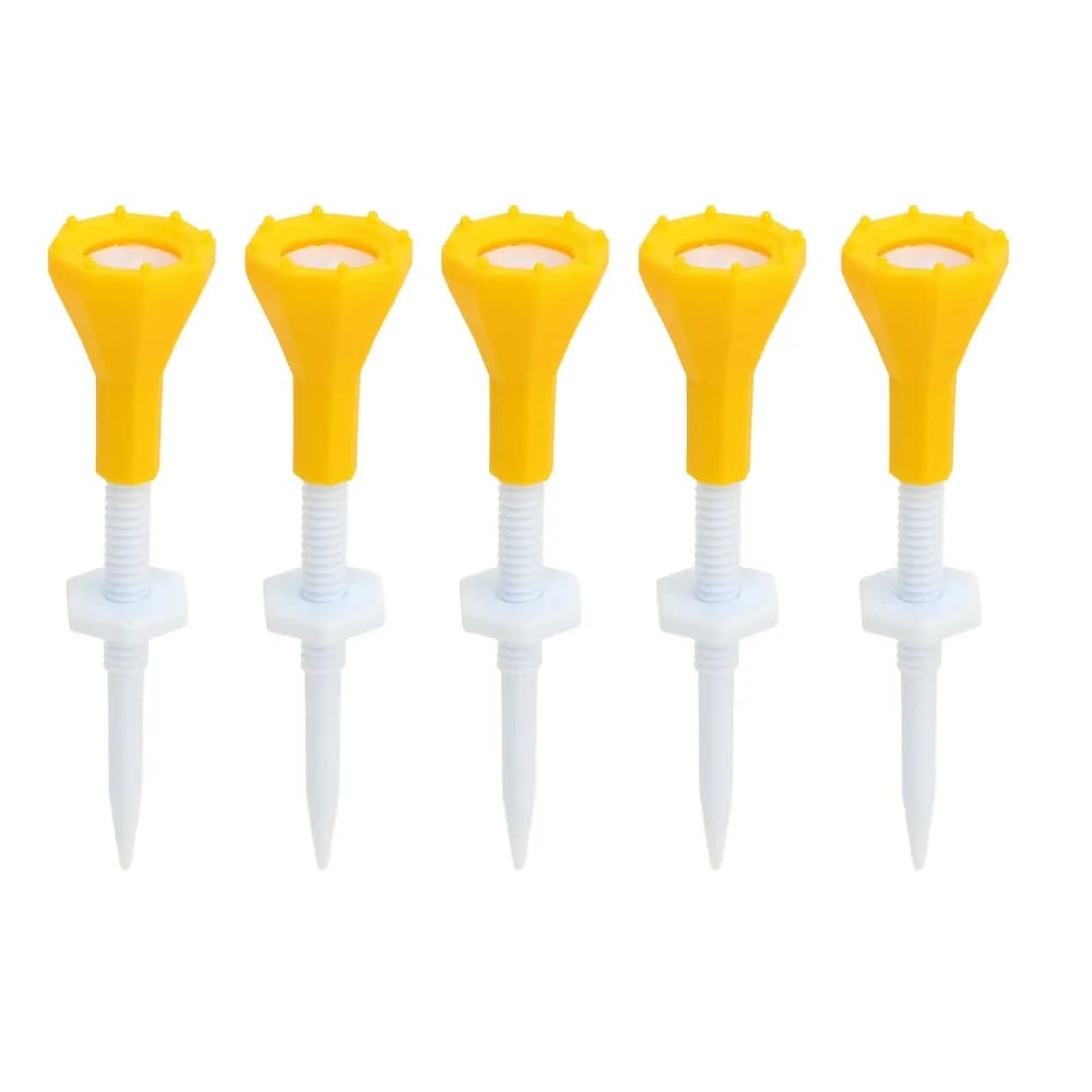 5pcs Practical Plastic Adjustable Golf Tee Reusable Adjustable Height Golf Ball Holder Big Head Golf Training Aid Golf Practice