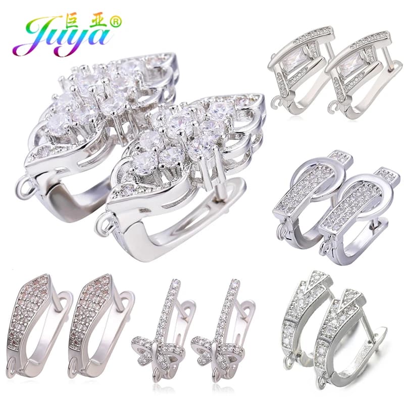 Juya 2 Paia di Ganci per Earrings Plated in 18K gold, Accessories for Creation of Fa-da-Te Earrings for Women