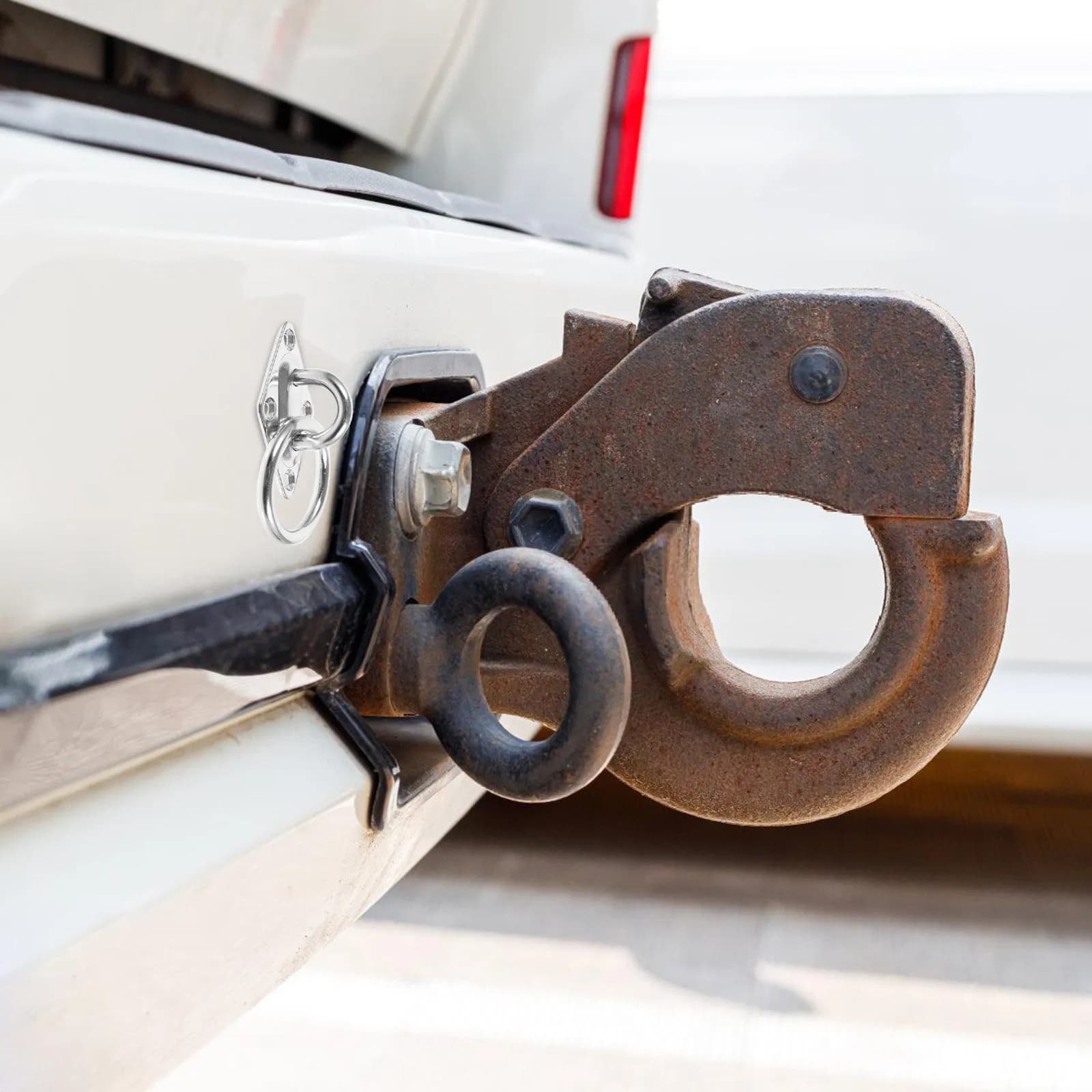 Anello di Ancoraggio Resistente alla Ruggine, Gancio di Traino in Acciaio Inox per Camion e Rimorchi, Anello di Fissaggio a Montaggio Superficiale per Barche e Auto