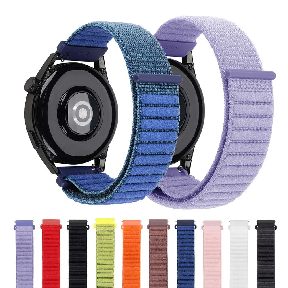 Anello in nylon per TicWatch Pro 3 Ultra E3 E2 E S2 Pro X GTW 2021 Sport 20mm 22mm cinturino per Ticwatch E3/GTA cinturino