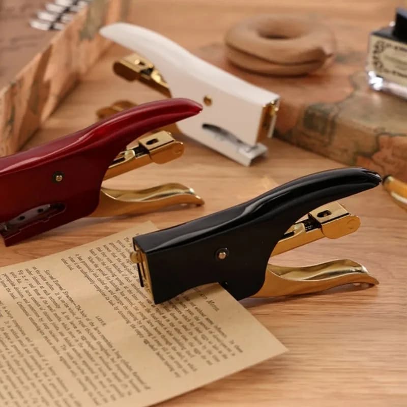 1 cucitrice portatile in metallo, forniture per rilegatura di carta multifunzionali
