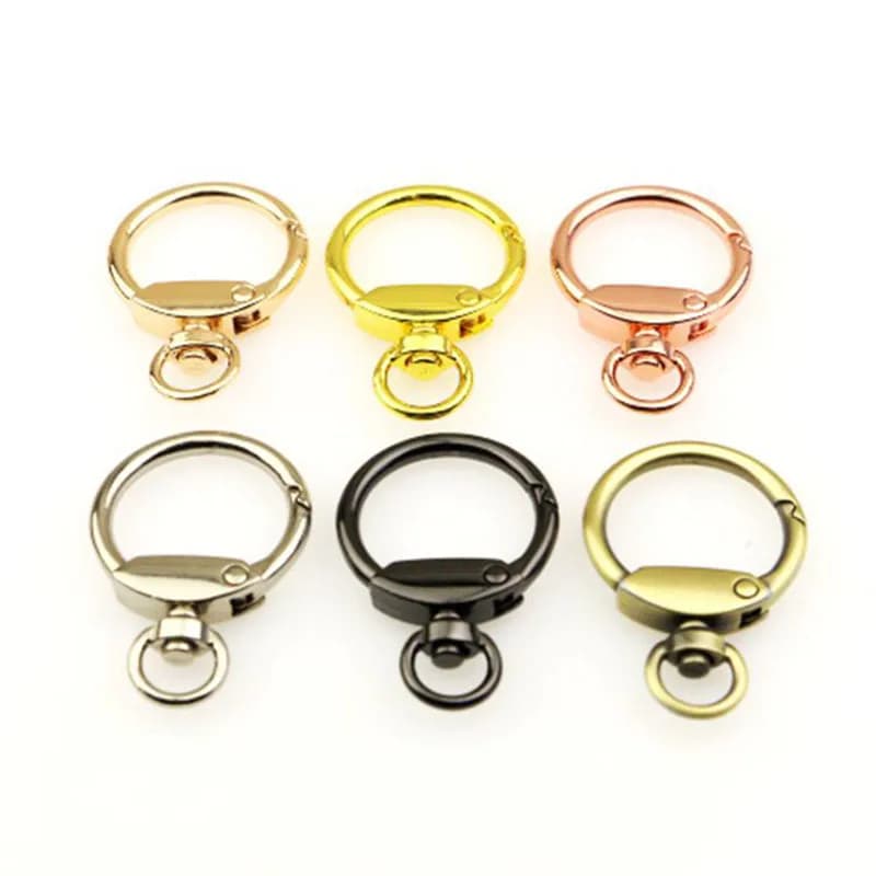 1 pz moschettone in metallo moda fibbia da appendere per fettuccia in pelle borsa artigianale cinturino cintura indumento bagagli accessorio fai da te 6 colori