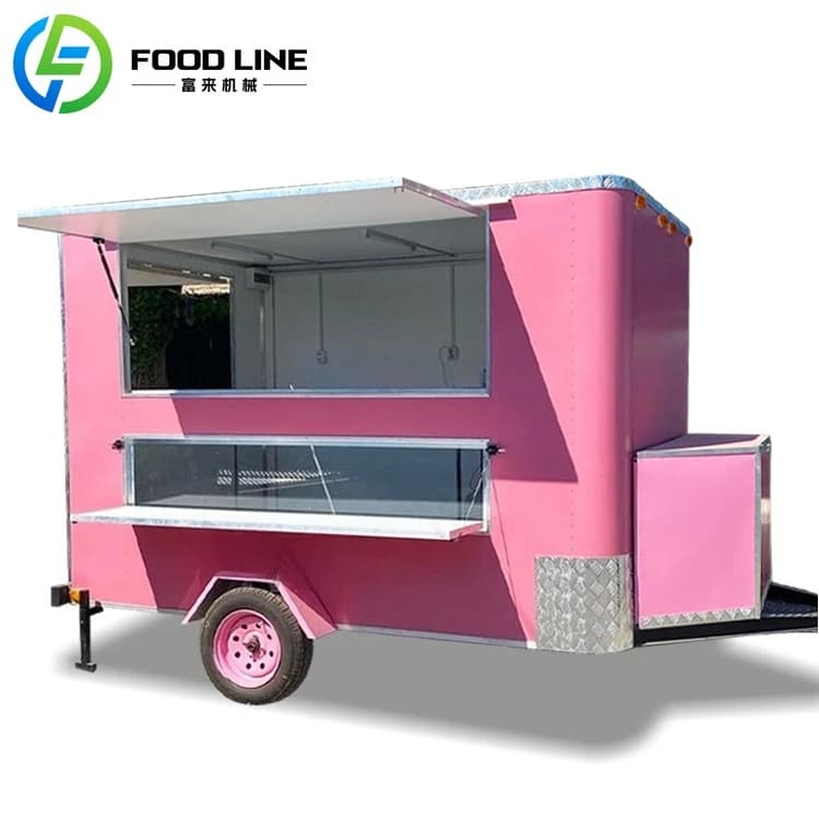 FULAI Food Cart Manufacturers Container Mobile Square Catering Food Trailer Truck Venta En USA