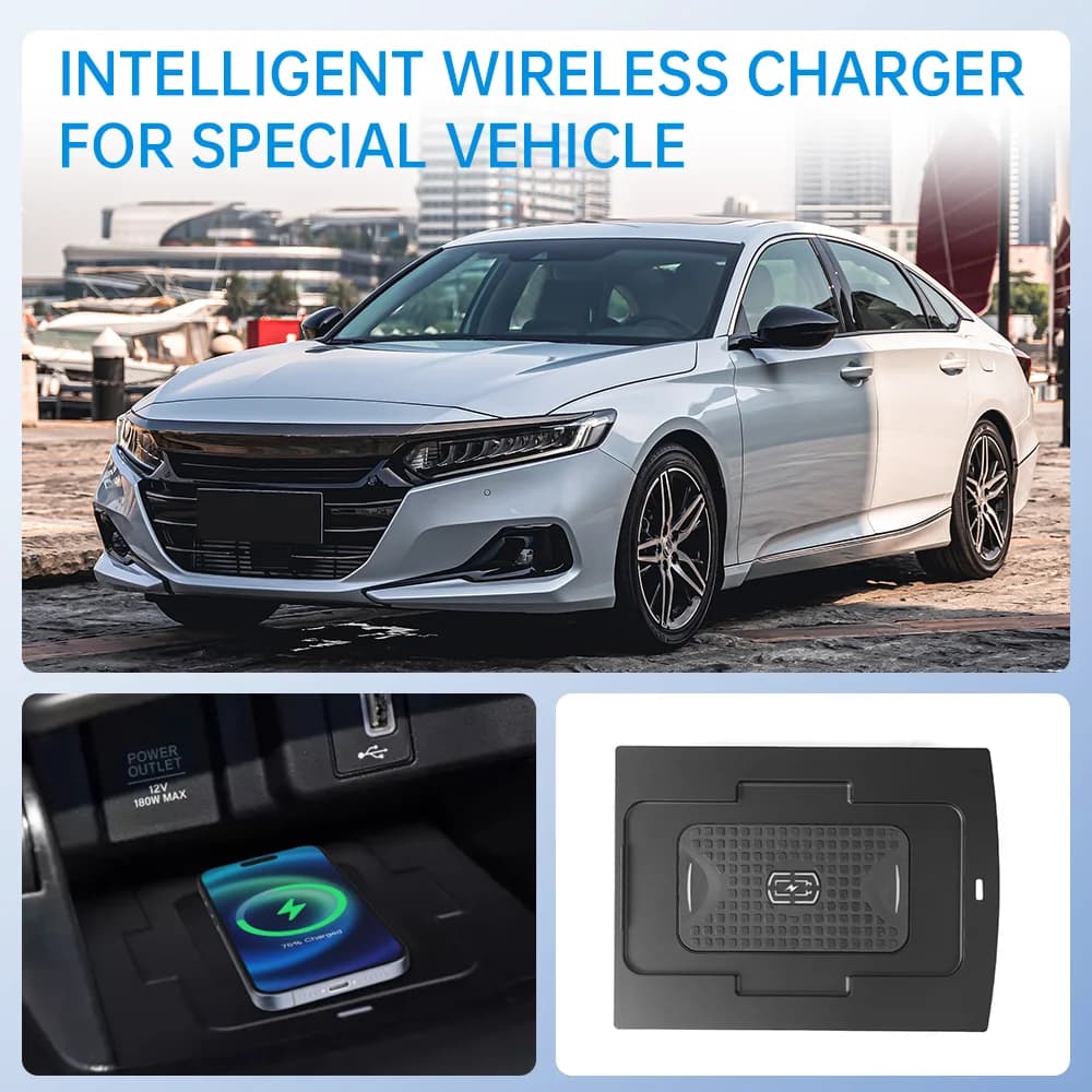 MOCENDO 15W Wireless Charger for Honda Accord 2018-2022 Car Qi Fast Charging Induction Phone Holder LHD & RHD