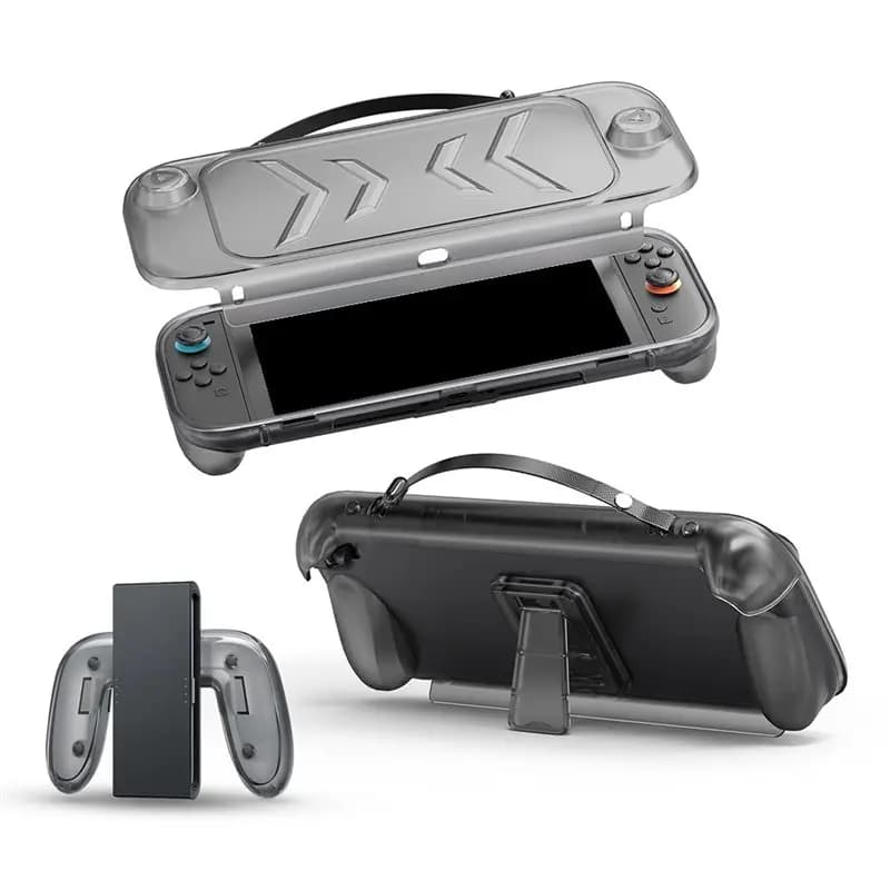 【RECOMMEND】 Custodia con impugnatura ergonomica staccabile Custodia protettiva antiurto con guscio anteriore Protezione completa per Nintendo Switch 2