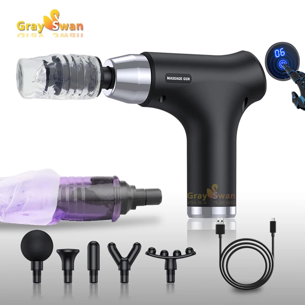 LCD Stripping Massage Gun Touch 6 speed electric fitness relax for back, neck, arm, deep massage, fit for women
