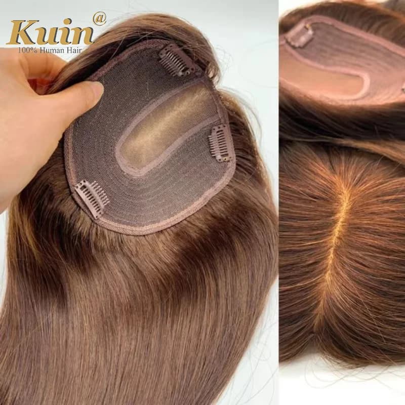 Women's Wig with Silk Topper Clip In real human hair wig wig with fringe Toppers for smooth hair for women's hair extensions