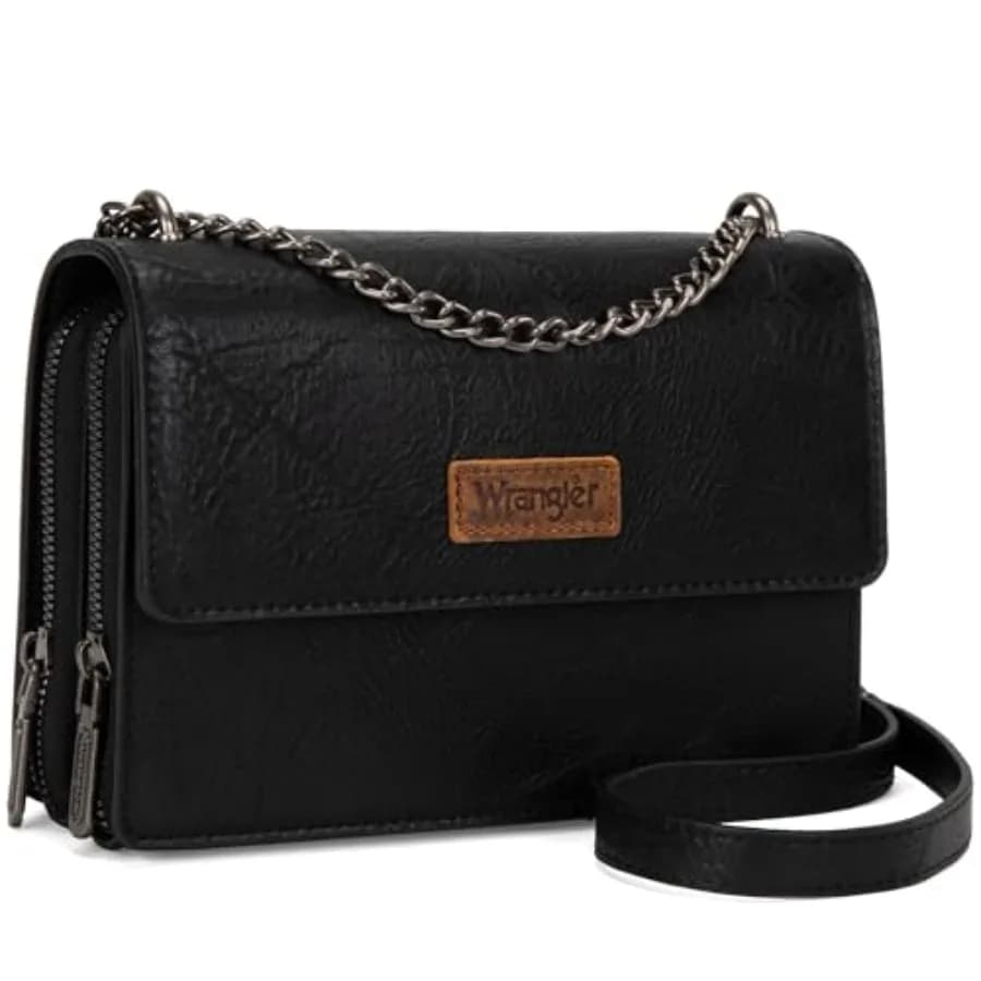 Borsa a Tracolla Wrangler per Donne, Borsa Vintage con Cinturino a Catena