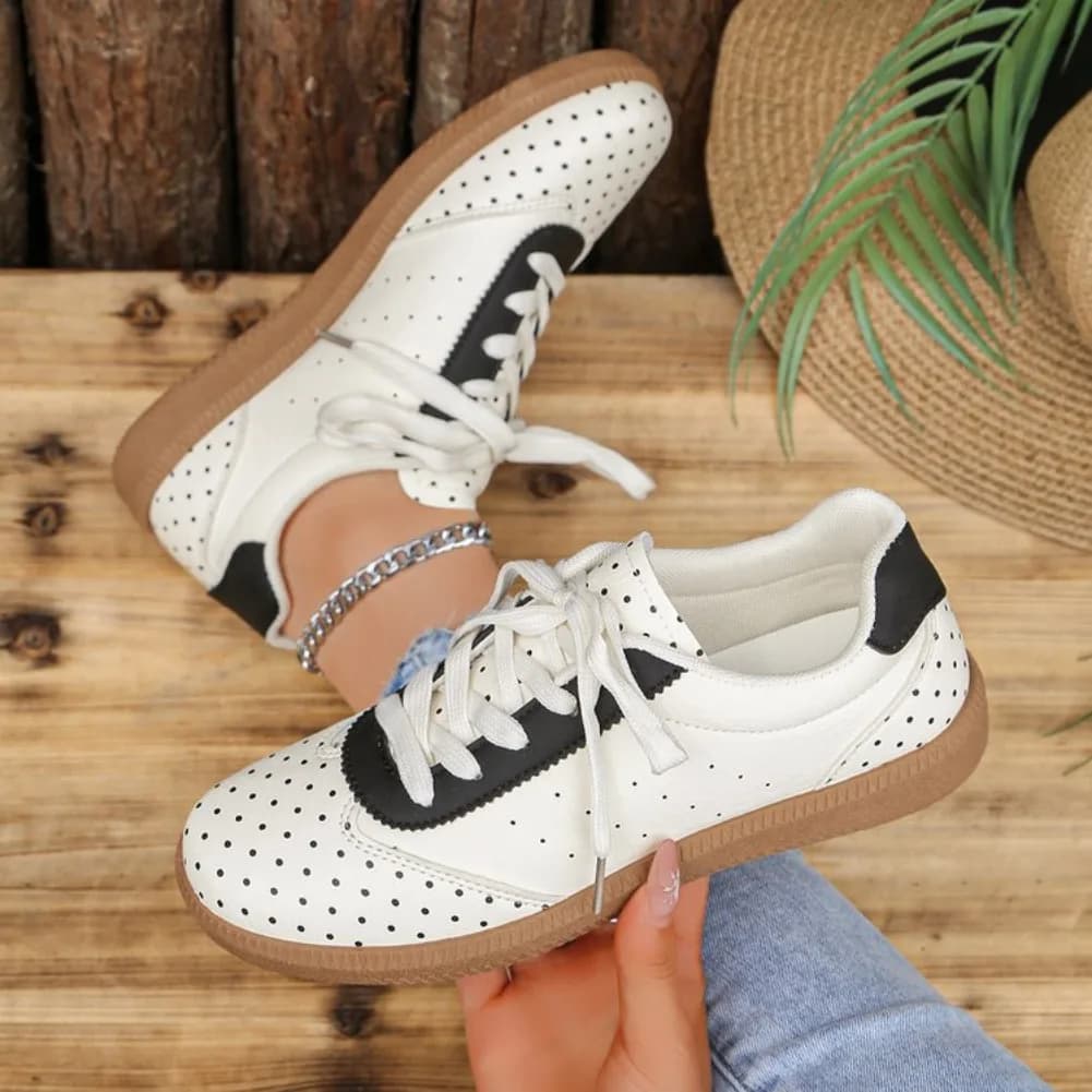 Scarpe Plus Size da Donna 36-42 Primavera Autunno, Sneakers con Zeppa e Lacci Antiscivolo, Zapatos De Mujer