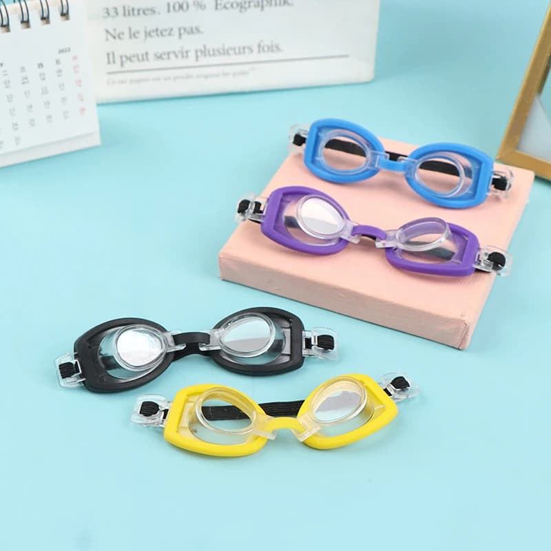Swimwear for Dolls 1/6 Toy Accessories Glasses with Colorful Frame Miniature Sub Glasses