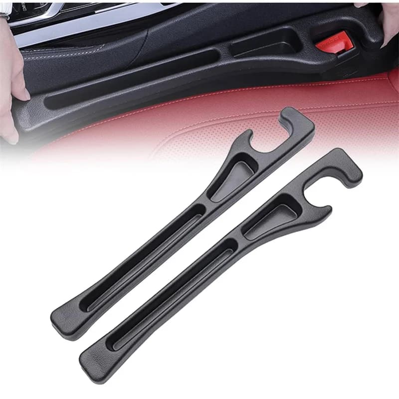 2 Pezzi Universali Guarnizioni Laterali per Auto con 2 Scanalature, Strisce Antiscivolo per Sedili, Decorazione Interna Auto, Organizer per Console