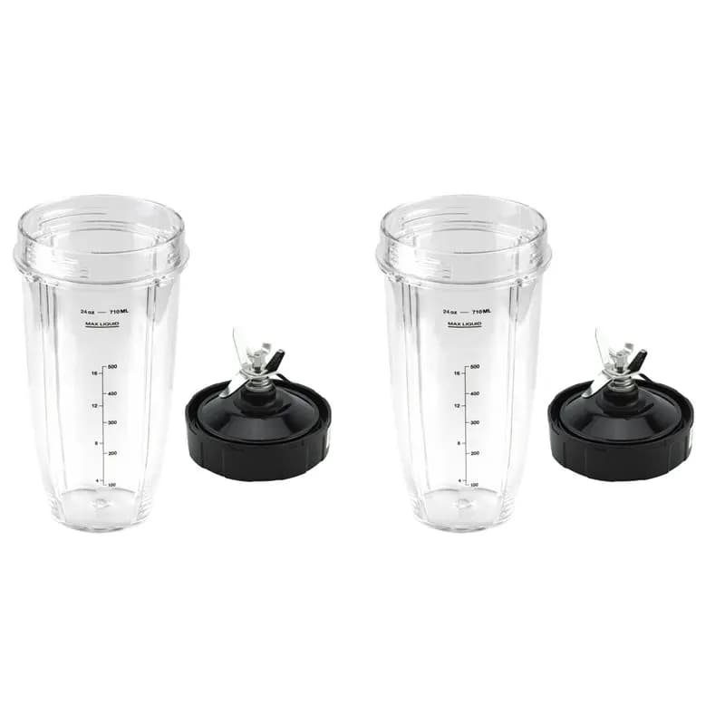 AC23-2X Replacement Parts For Ninja 24 Oz Cup 7 Alette Blade Extractor For Nutri Ninja Auto IQ BN801 SS101 BL480-30