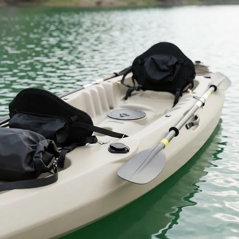 Flush Mount Rod Holder for For kayak with Full Hardware Set Includes Screws Rubber Nuts Slanted Fish Seats and Paddle Clamps