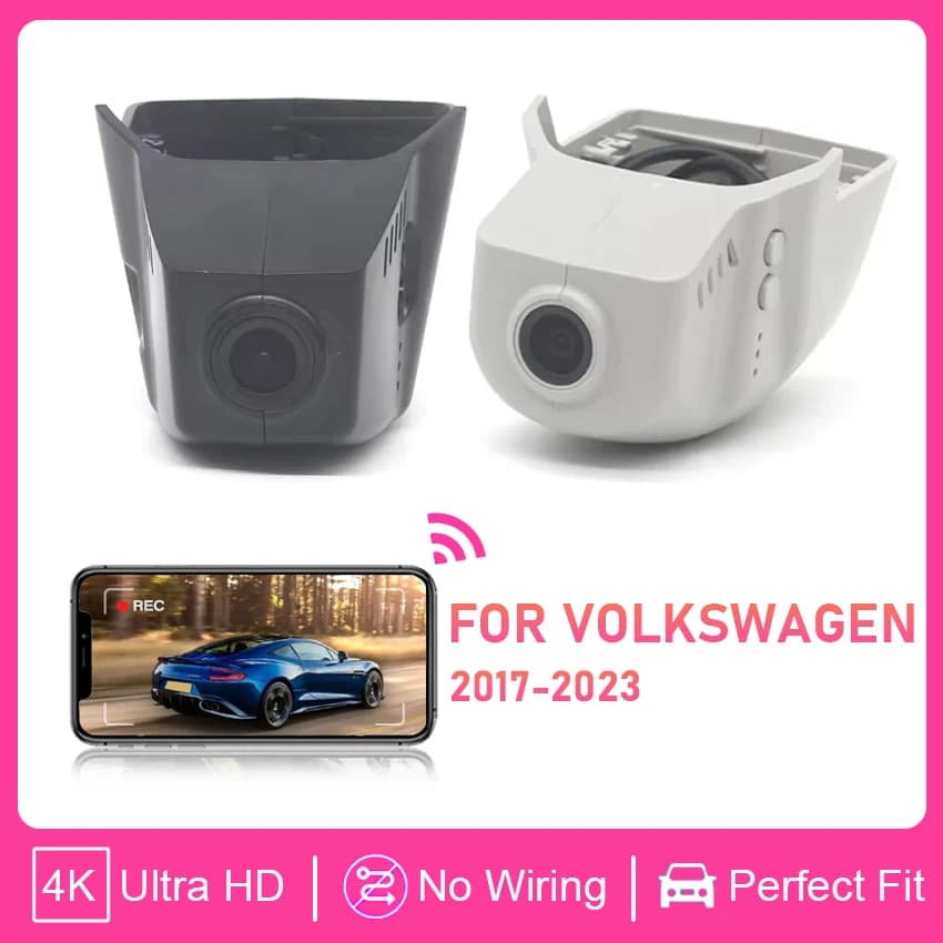 4K Plug and play Car DVR Video Recorder Dash Cam Camera For Volkswagen 77mm multiven T6 Atlas Passat touran b6 b7 b8 2017-2023